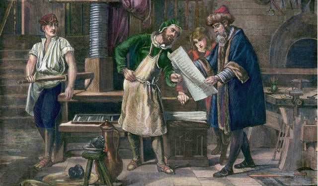Tal dia com hui del 1468 va morir a Magúncia Johannes Gutenberg, l'inventor de la impremta