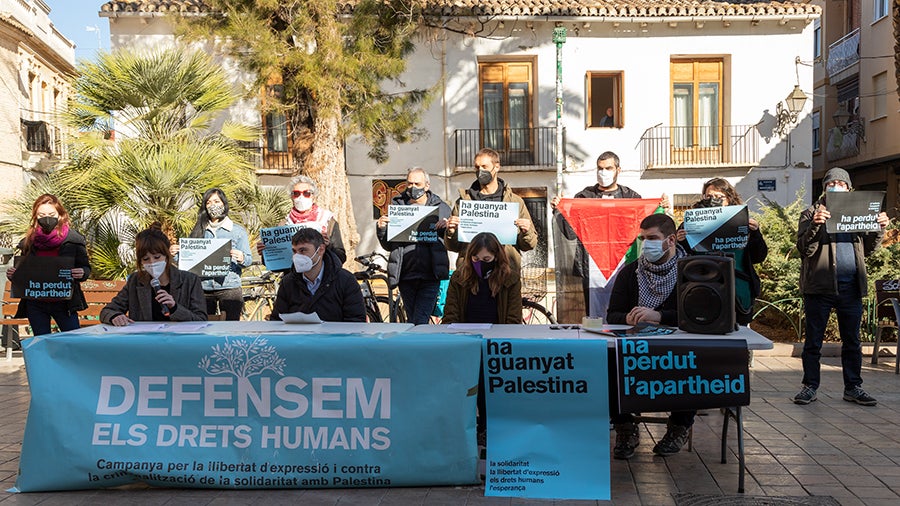 Roda de premsa a Benimaclet (València)
