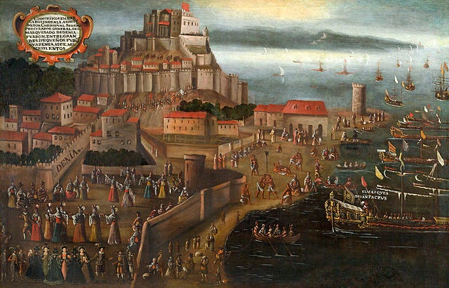 Vicent Mestre, 'L'expulsió dels moriscos al port de Dénia', 1613. Col·lecció Bancaixa