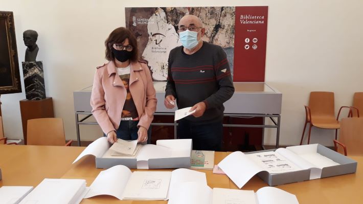 La Biblioteca Valenciana rep la donació de 20.000 dibuixos d'Ortifus