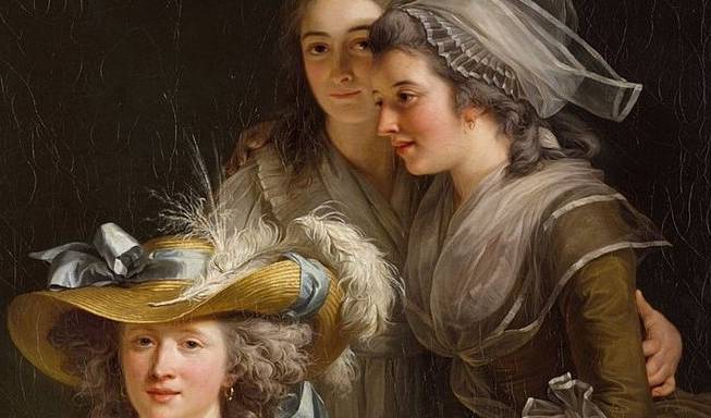 Adélaïde Labille-Guiard, «Autoretrat amb dues alumnes» (detall), 1785
