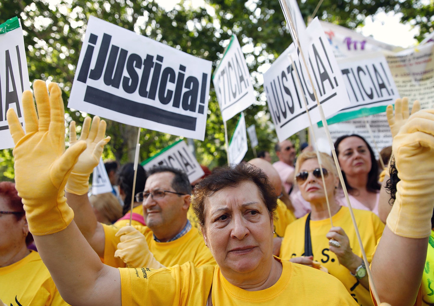 Manifestació per bebés robats. 26 de juny de 2018. REUTERS/Juan Medina