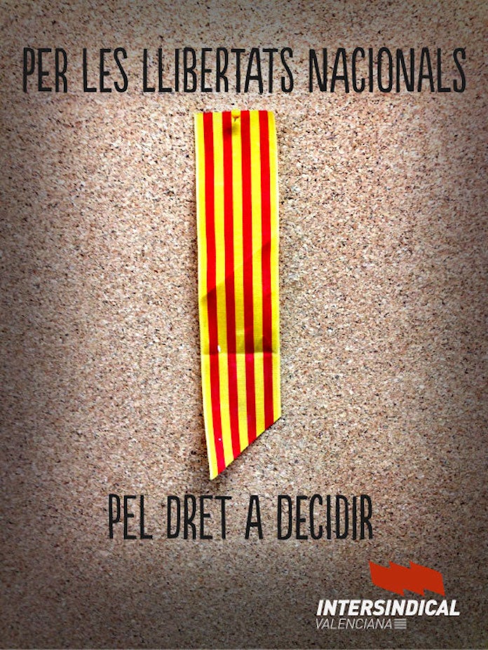 Intersindical presenta el manifest del 25 d'abril, Dia de les Llibertats Nacionals del País Valencià