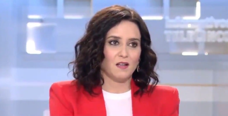 Ayuso en l'informatiu de Telecinco