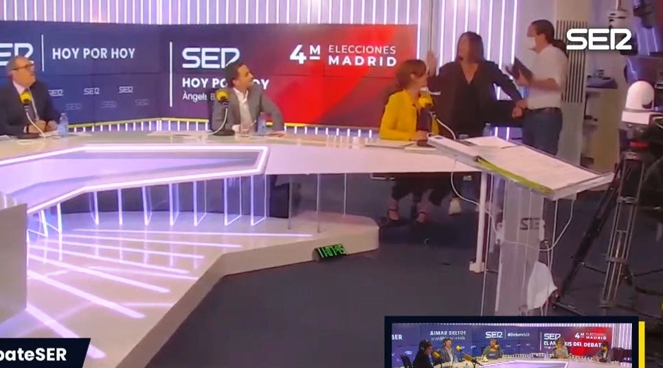 El debat de la Ser acaba abans d'hora després que l'esquerra l'abandone per l'actitud de Vox