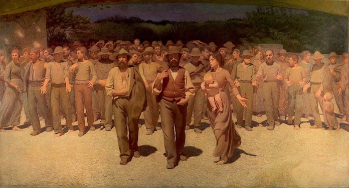 Giuseppe Pellizza da Volpedo, «El quart estat» (1901)