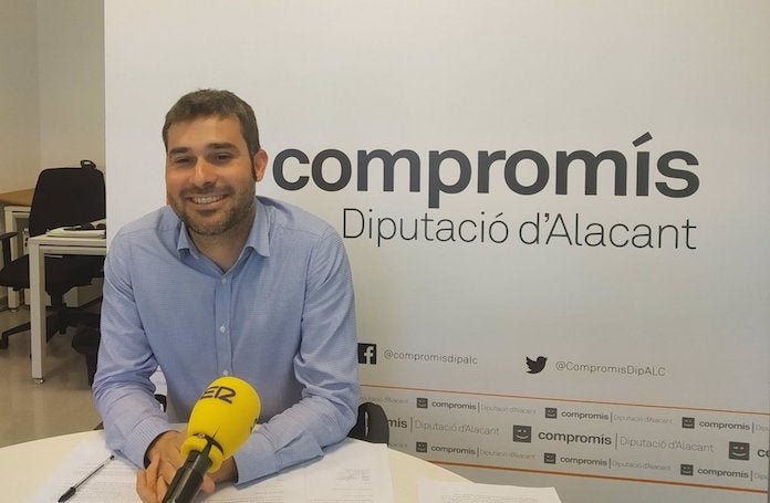 El portaveu de Compromís a la Diputació d'Alacant, Gerard Fullana