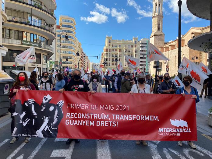 Intersindical Valenciana es manifesta per exigir més drets per les treballadores i treballadors