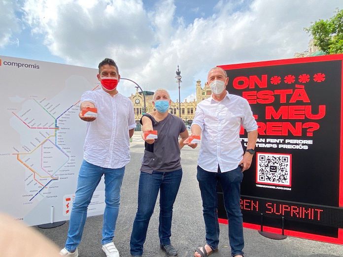 Carles Mulet, Papi Robles i Joan Baldoví a l'Estació del Nord de València