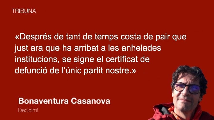 Adeu Bloc, bon vent i barca nova