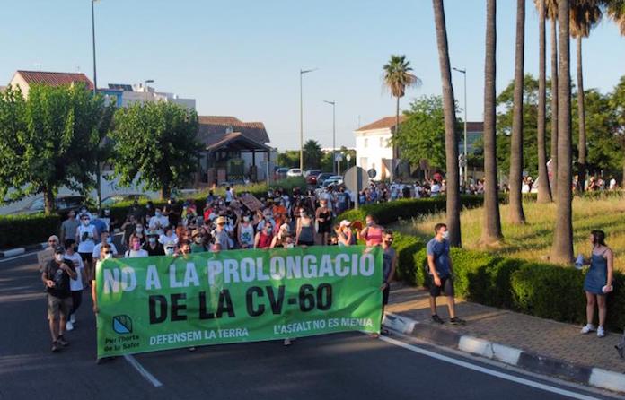 Manifestació contra la prolongació de la CV-30 el 27 de juny | Foto Plataforma per l'Horta de la Safor