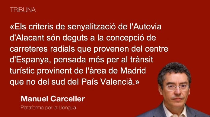 Oposició il·legal del Ministeri a retolar en valencià 
