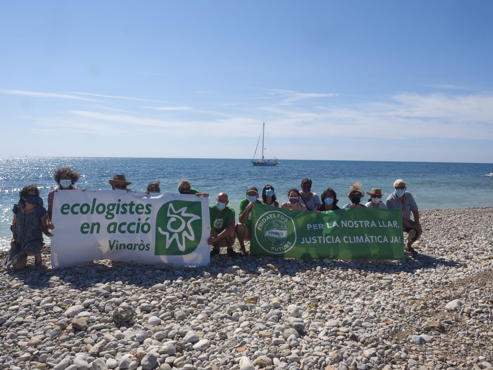 Protesta en la dessembocadura del Cervol per un litoral natural
