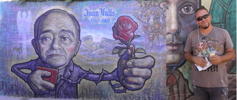 Mural dedicat a Joan Valls, Murals literaris de Muro