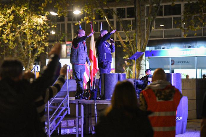 Un moment de la marxa convocada per España 2000 a l'Albereda de València | Jorge Gil | EP