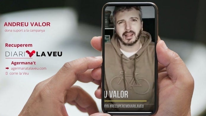 NLV agraeix el suport d'Andreu Valor a la campanya #RecuperemDiariLaVeu