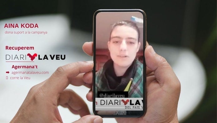NLV agraeix el suport d'Aina Koda a la campanya #RecuperemDiariLaVeu