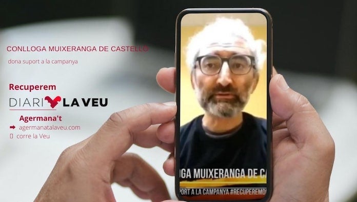 NLV agraeix el suport de la Conlloga Muixeranga de Castelló de la Plana a la campanya #RecuperemDiariLaVeu