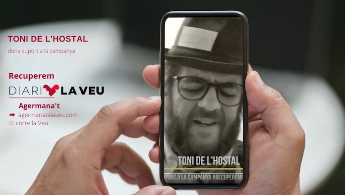 NLV agraeix el suport de Toni de l'Hostal a la campanya #RecuperemDiariLaVeu