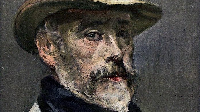 Pinazo, «Autoretrat» (detall), 1900. Oli sobre llenç. Museu Nacional d'Art de Catalunya (MNAC)