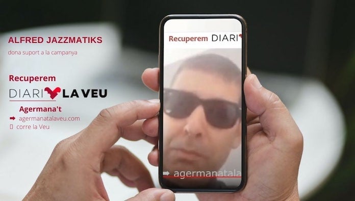 NLV agraeix el suport d'Alfred Jazzmatiks a la campanya #RecuperemDiariLaVeu