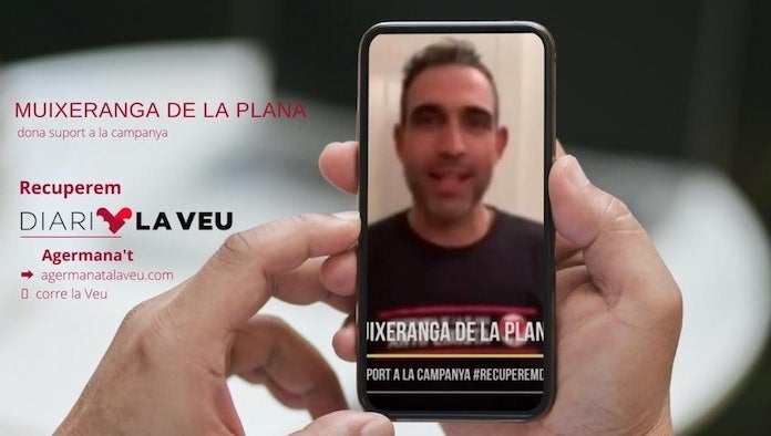NLV agraeix el suport de la Muixeranga de la Plana a la campanya #RecuperemDiariLaVeu