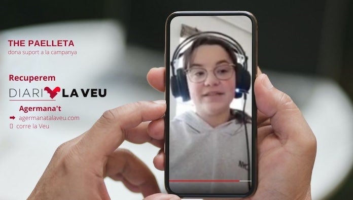 NLV agraeix el suport de The Paelleta a la campanya #RecuperemDiariLaVeu