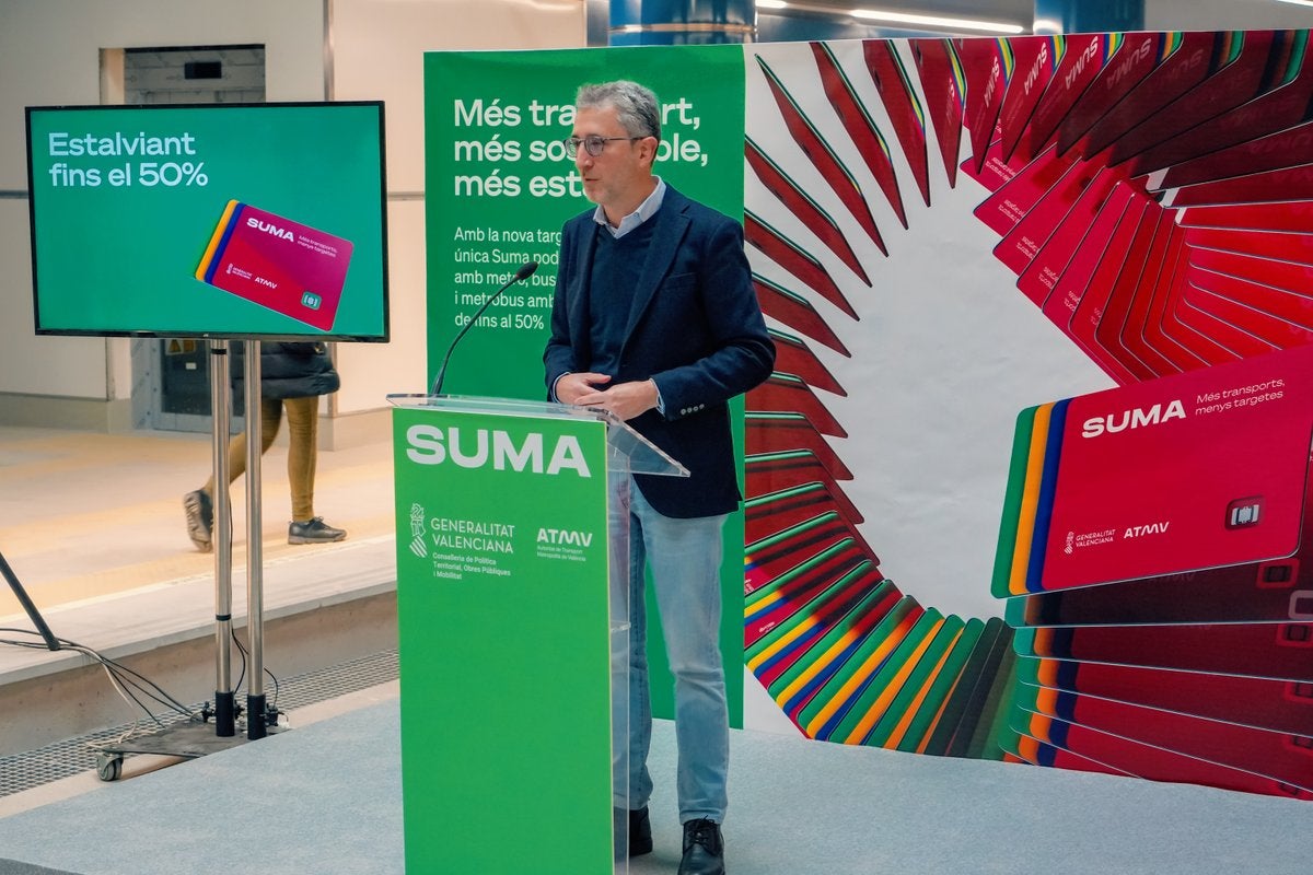 Els nous títols de transport SUMA integren per primera vegada tot el transport públic de l'àrea metropolitana de València