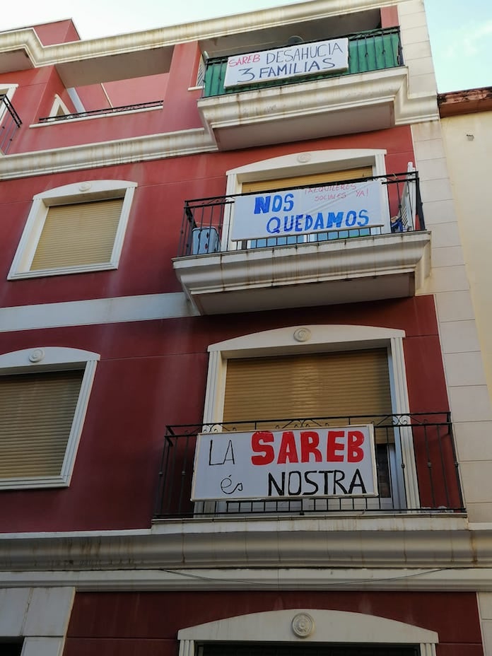 La SAREB pretén desnonar tres famílies a Alacant el pròxim dilluns