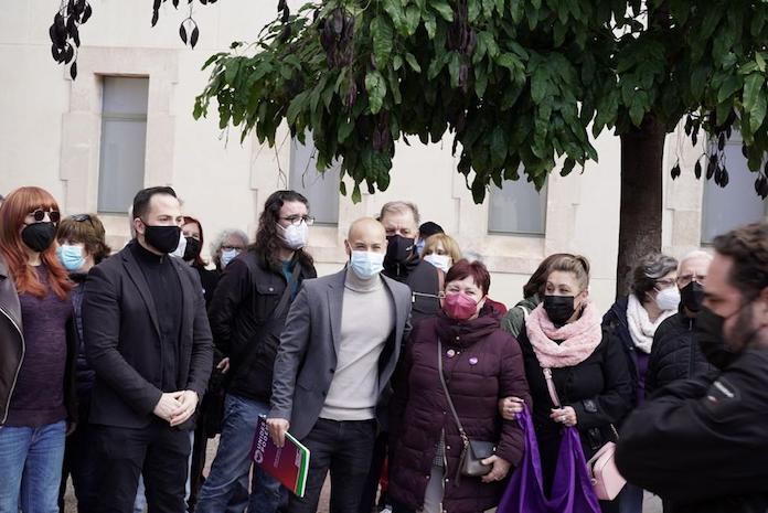 Els regidors d'Alacant Xavier López (Unides Podem) i Rafa Mas (Compromís) reben el suport de les seues formacions polítiques