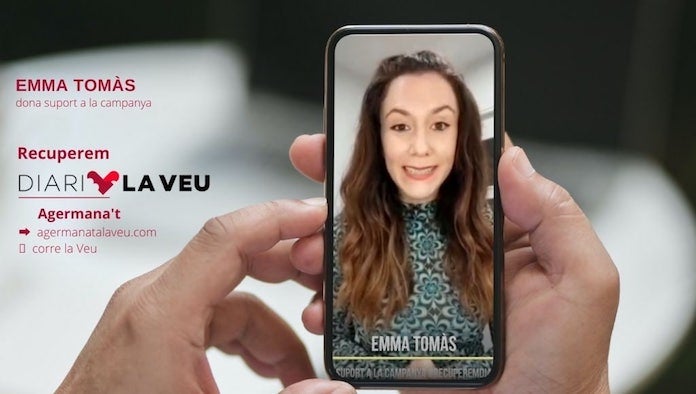 NLV agraeix el suport d'Emma Tomàs a la campanya #RecuperemDiariLaVeu
