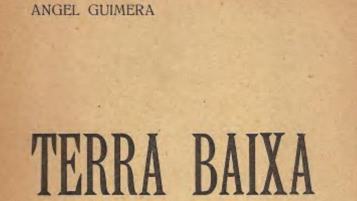 Coberta d'una edició de «Terra baixa», d'Àngel Guimerà, del 1897