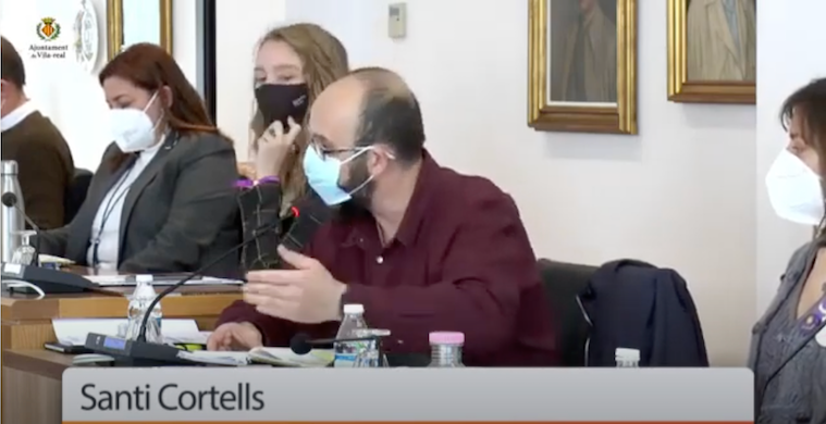 Santi Cortells, de Compromís per Vila-real: «No estem d'acord amb una moció que recorda el Cara al sol»