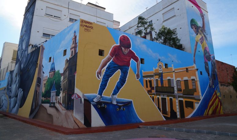 El mural del parc María Marzo de Burjassot opta a ser el millor del món