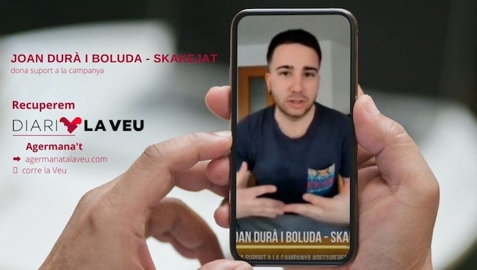 NLV agraeix el suport de Joan Durà, Skakejat, a la campanya #RecuperemDiariLaVeu