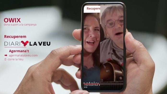 NLV agraeix el suport d'Owix a la campanya #RecuperemDiariLaVeu