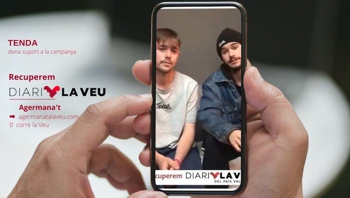 NLV agraeix el suport de Tenda a la campanya #RecuperemDiariLaVeu