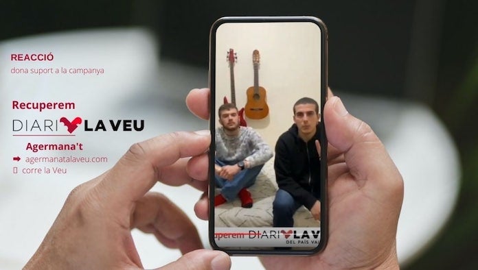 NLV agraeix el suport de Reacció a la campanya #RecuperemDiariLaVeu