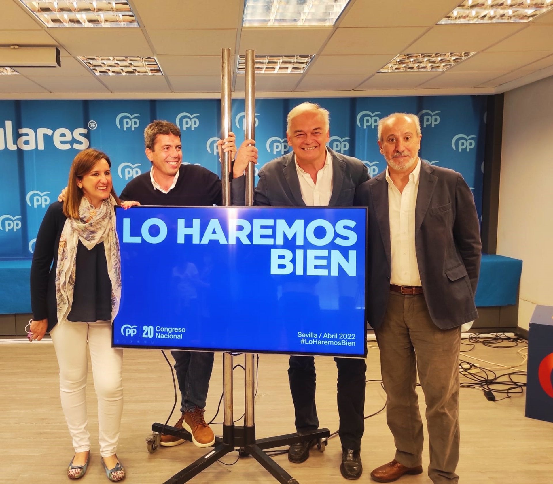 El president del comitè organitzador del XX congrés del PP, Esteban González Pons, presenta el lema de la trobada