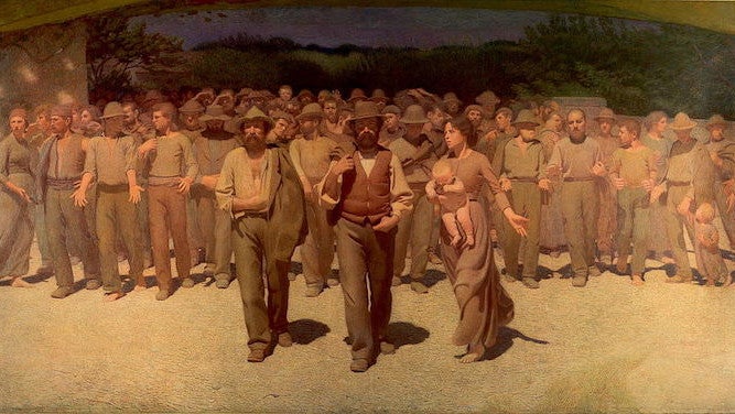 Giuseppe Pellizza da Volpedo, «El quart estat» (1901)