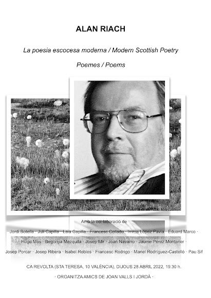 Presenten el poeta i professor escocés Alan Riach a València