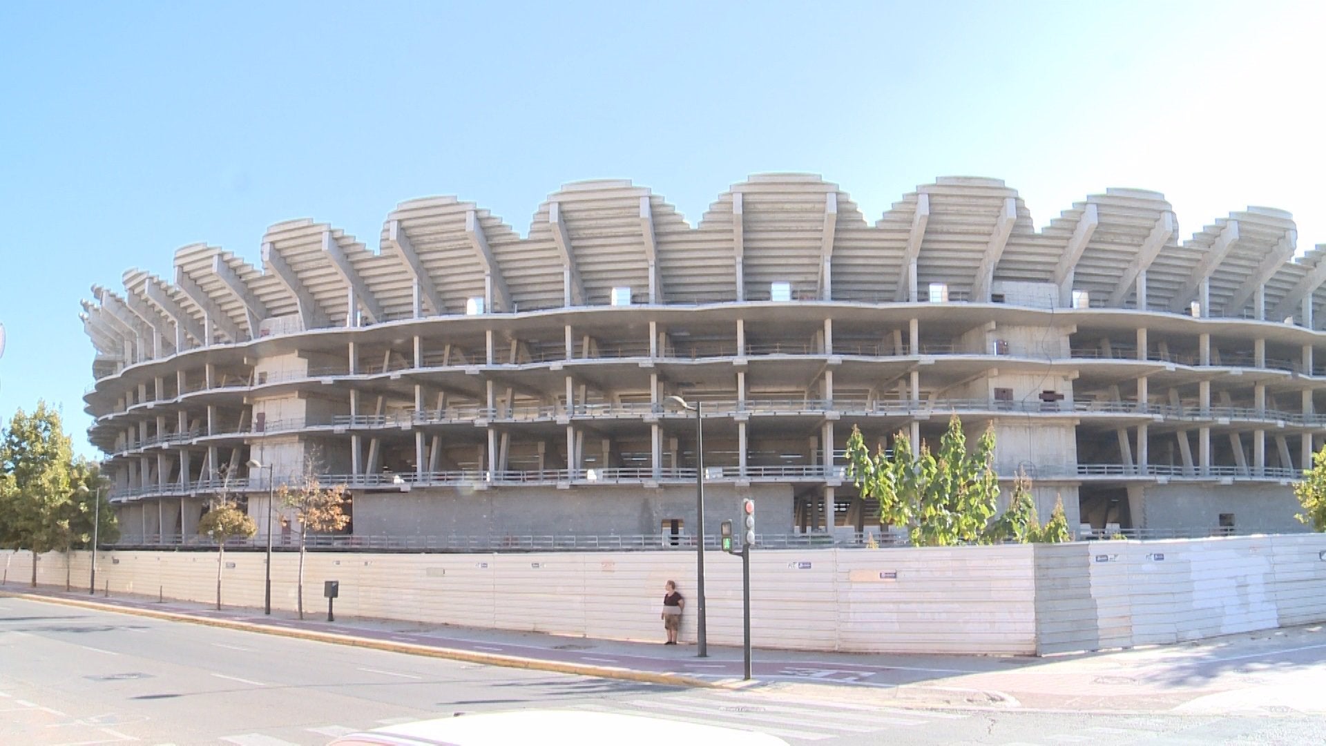 Imatge del Nou Mestalla, encara en construcció