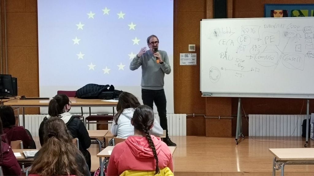 Jordi Sebastià visita l'IES Llombai Borriana