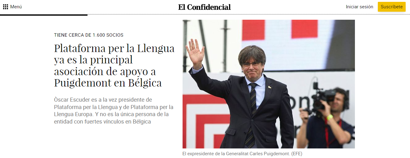 Un periodista d’«El Confidencial», condemnat per calumniar i difamar Plataforma per la Llengua