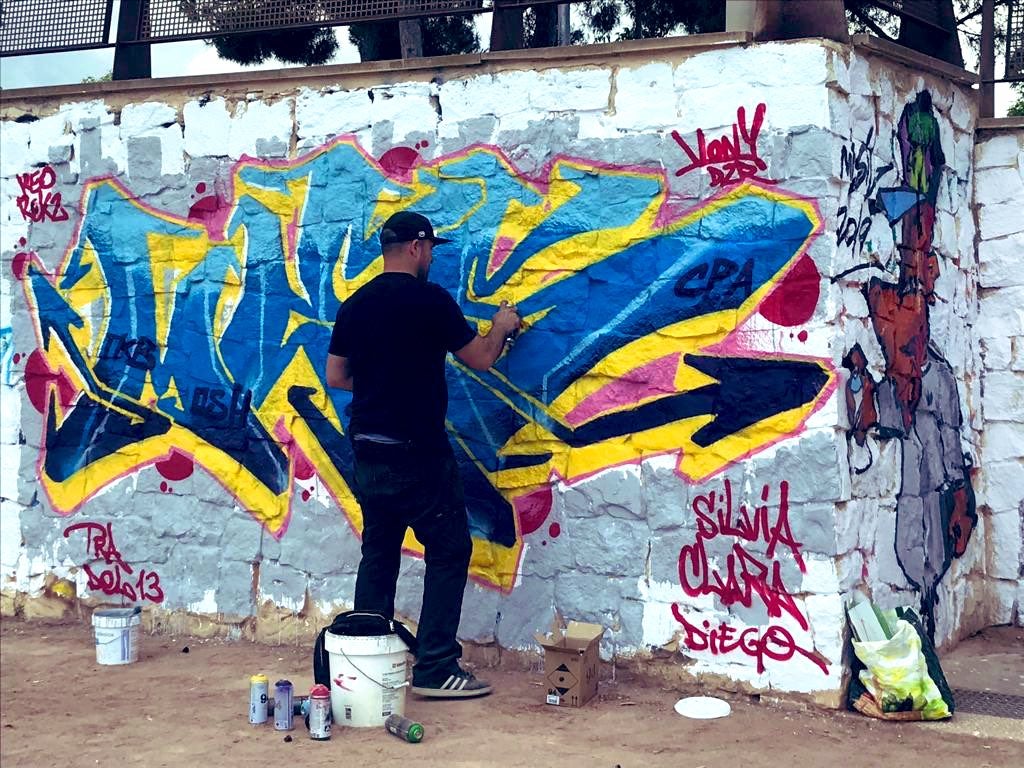 Taller de grafits en una edició anterior de l'Alacant Desperta