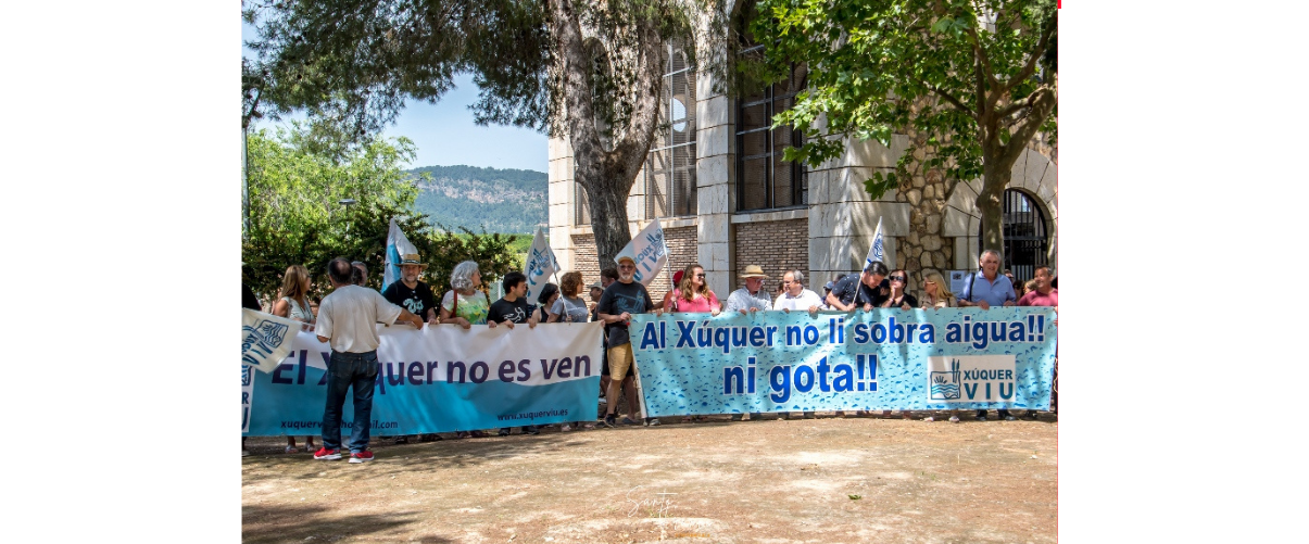 Protesta a Antella contra la venda d'aigua del Xúquer a Almeria | © Santo Franco