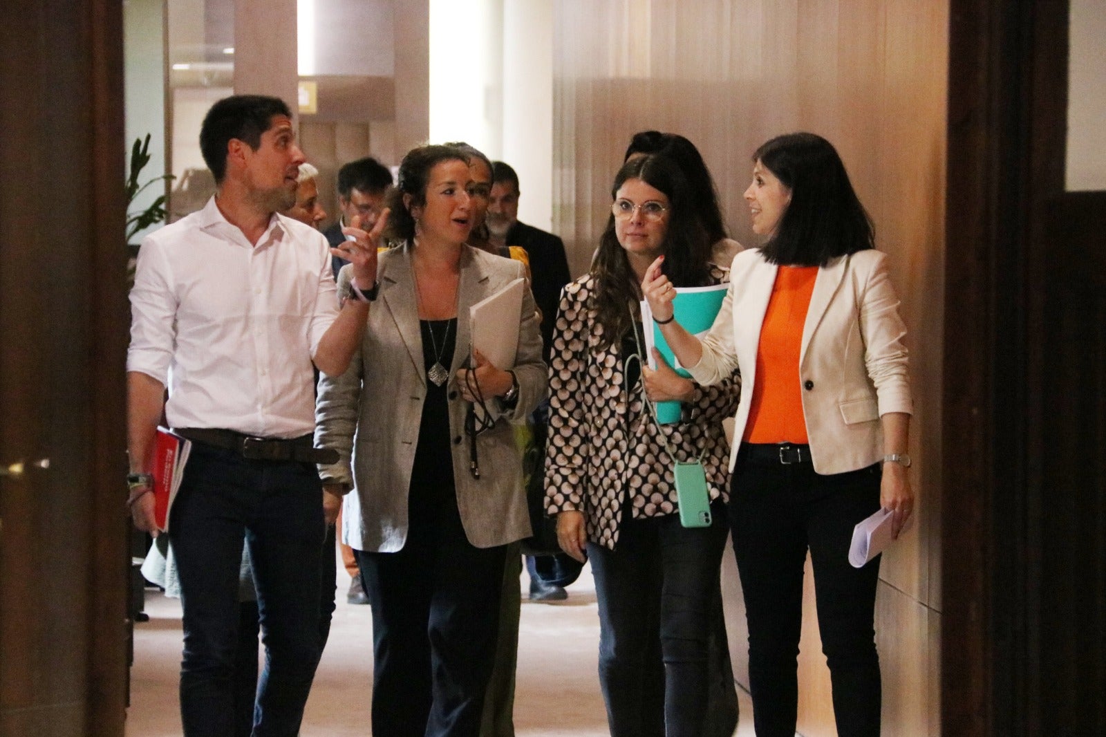 Representants de comuns, PSC, Junts i ERC al Parlament de Catalunya