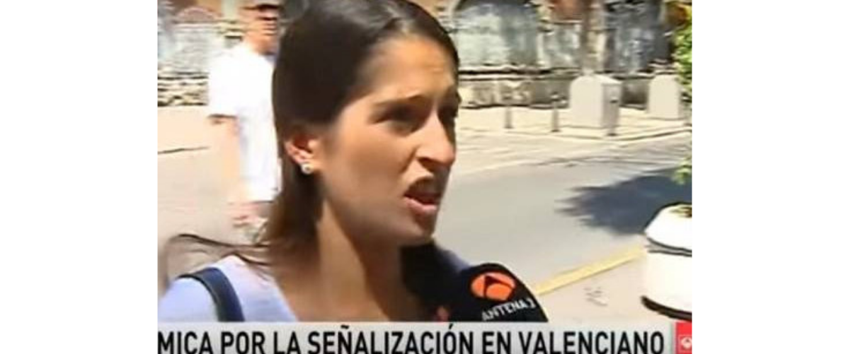 Tal dia com hui del 2016 Antena 3 va fer passar una periodista valencianoparlant per una turista que no entenia el valencià