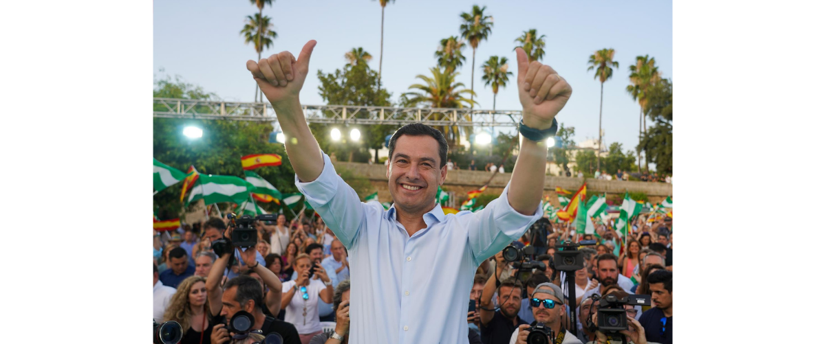 El president del PP andalús i candidat a la reelecció Presidencial de la Junta, Juanma Moreno | Eduardo Briones | EP