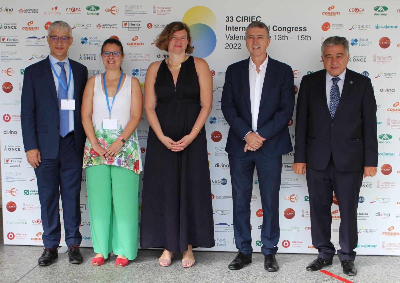 Mariana Mazzucato i el conseller Rafael Climent, al centre de la imatge